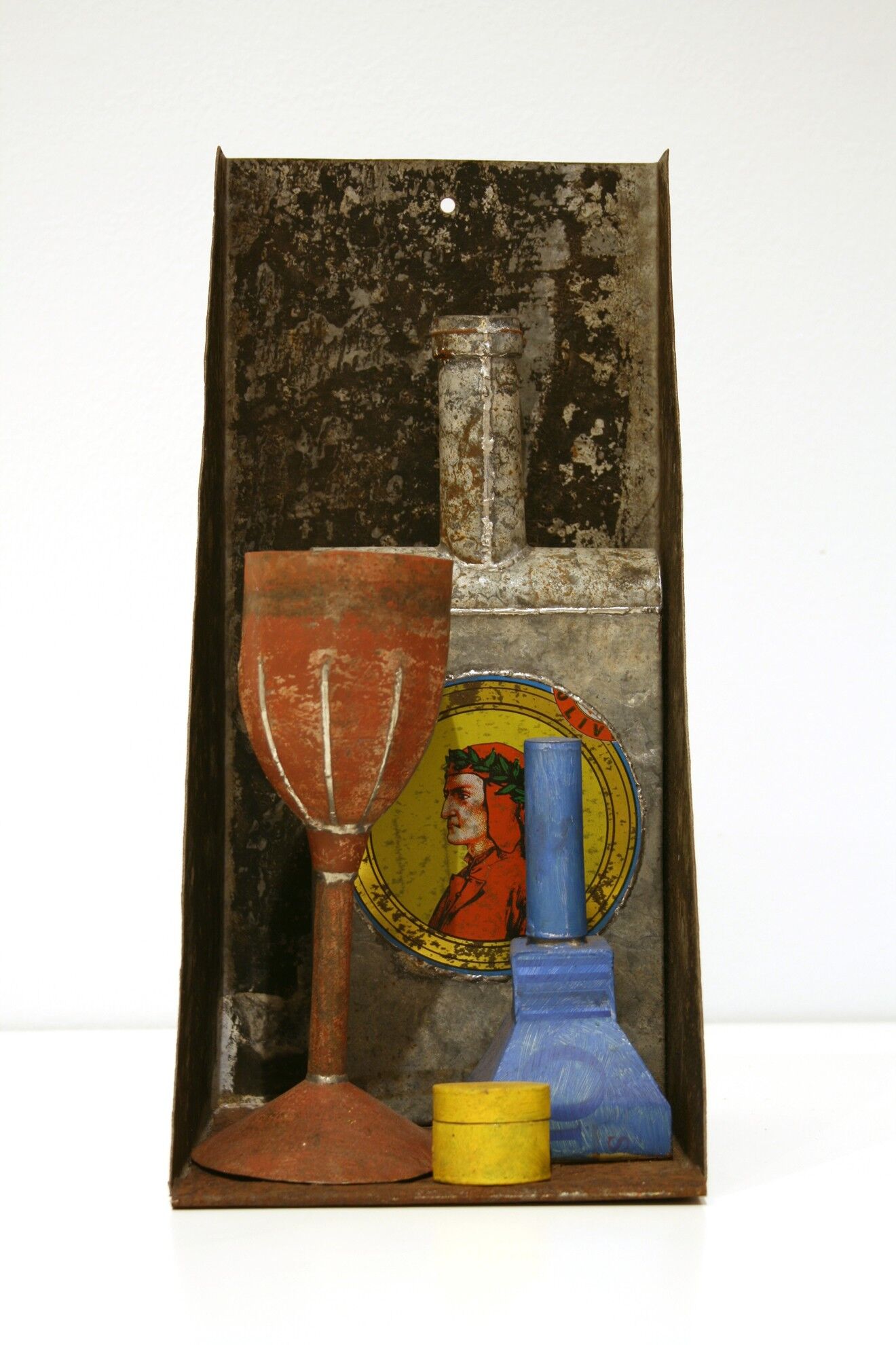 1993-Corner-shelf-still-life-Galvanised-iron-tin-solderpaint-QUT-Collection-Photo-Courtesy-of-QUT