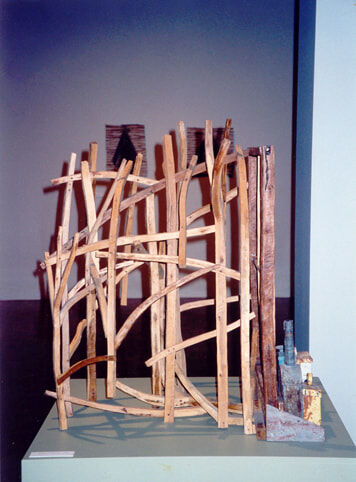 1990-Landscape-with-Still-life-Timber-recycled-metal-Private-collection-1-1